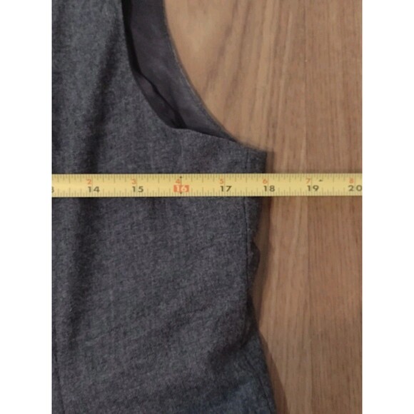 Banana Republic Women Wool Grey fitted sleeveless dress size 14 - Picture 4 of 11
